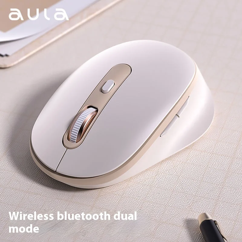 AULA AM220 Мышь Беспроводная Bluetooth Двухрежимная Перезаряжаемая Световой Тон