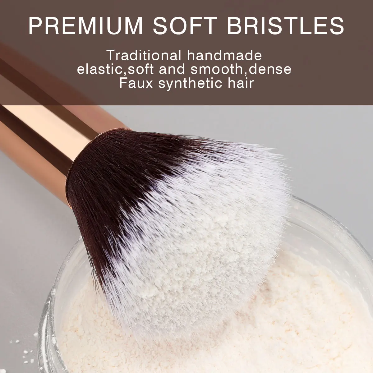 Набор кистей для макияжа из розового золота 10 шт. | Кисти