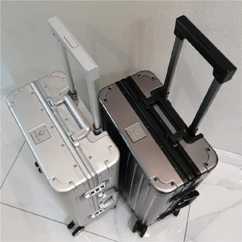 

New 20/24/28Inch Aluminum Hard Trolley Luggage High-quality Fashion Travel Suit Business Travel Carry on Cabin