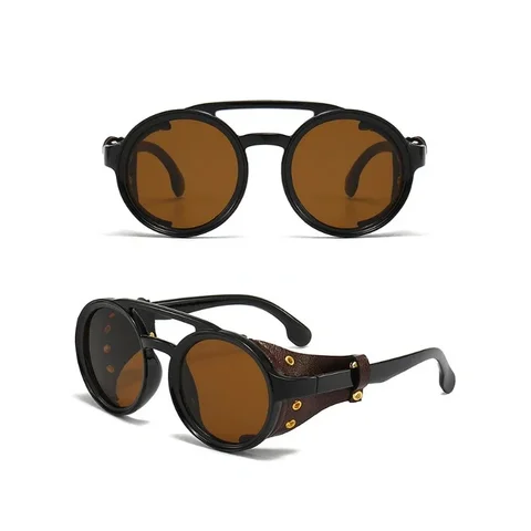 MOONBIFFY Стимпанк солнцезащитные очки розовые