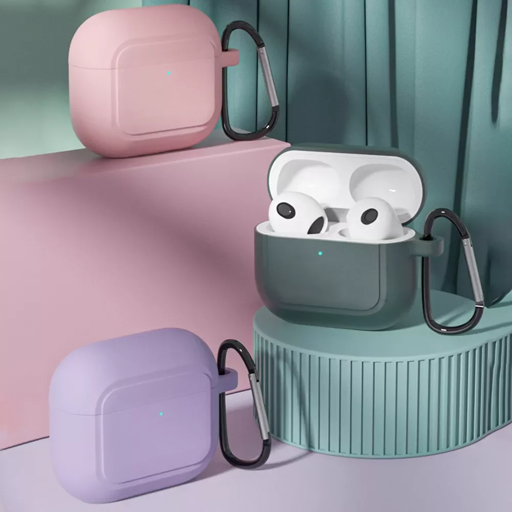 

Original Liquid Silicone Case For AirPods 3 Wireless Earphone Case Soft Thin Shockproof Protective Cover For Apple AirPods 3