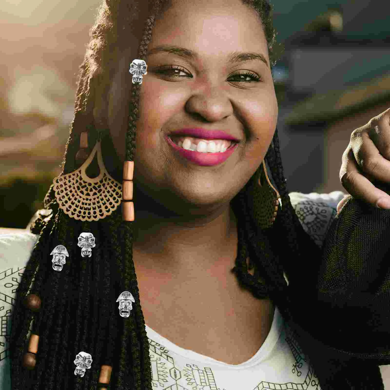 10 шт. дреды бусины аксессуары для волос в стиле ретро драгоценности пиратские