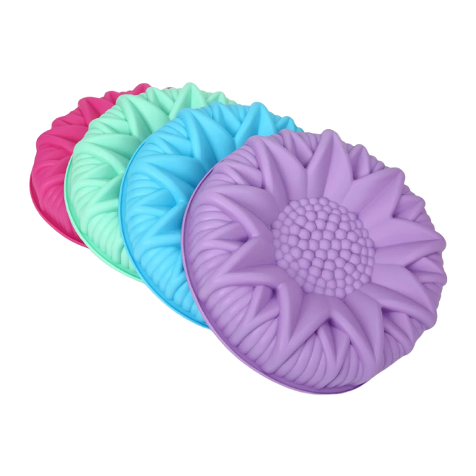 

Большой силиконовый термостойкий инструмент для выпечки хлеба, форма для торта в форме подсолнуха, кухонный моющийся десерт ручной работы, ...