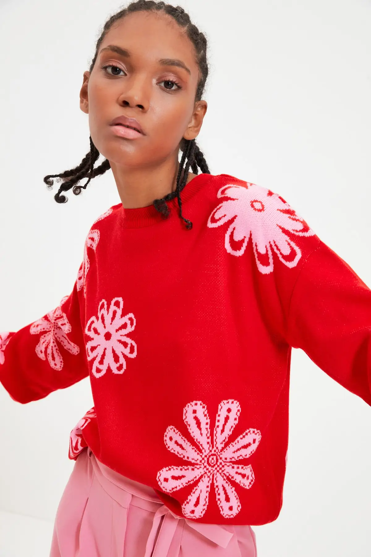 

Trendyol Jacquard Bike Collar Knitwear Sweater TWOAW22KZ1118