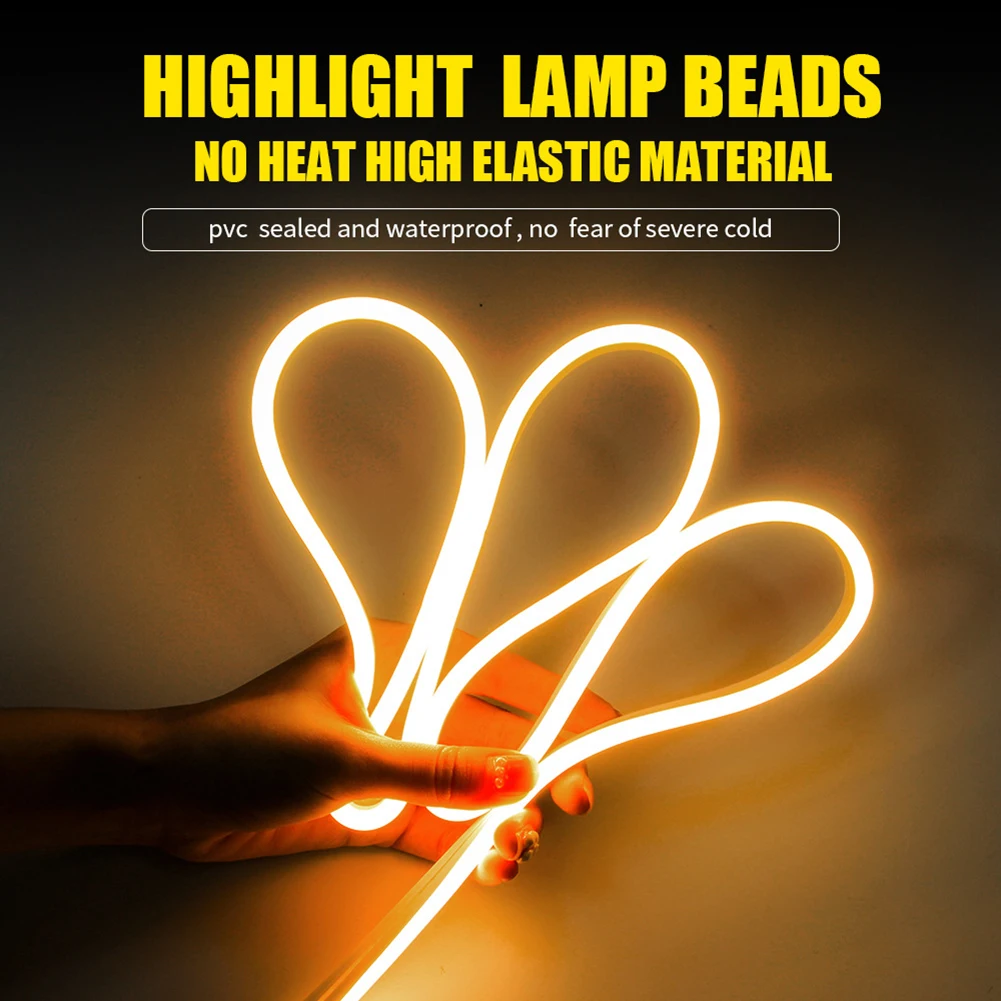 

200 Cm LED Car Hood Lights Strip Cuttable Decorative Light Car Daytime Running Lights Auto Decorative Atmosphere Lamps
