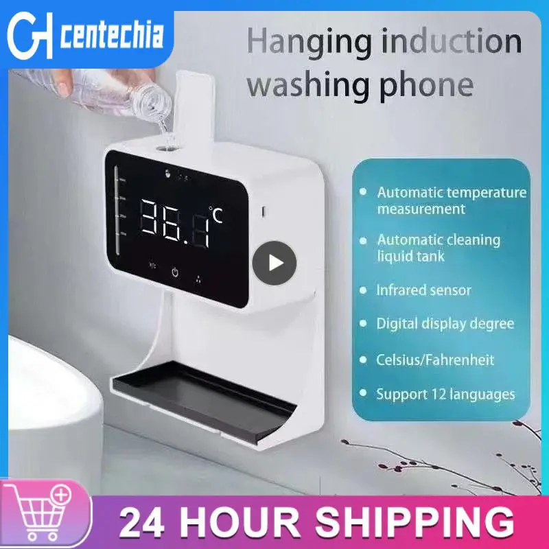 

2/3/5PCS Automatic Infrared Sensor Thermometer Washing Hands Free Hand Sanitizer All-in-one Measuring Machine Soap Gel Dispenzer