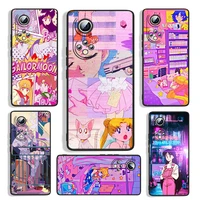 anime sailor moon for huawei honor 60 se 50 30i 20 10i 10x 10 9x 9c 9a 8a x8 x7 lite pro black silicone phone case