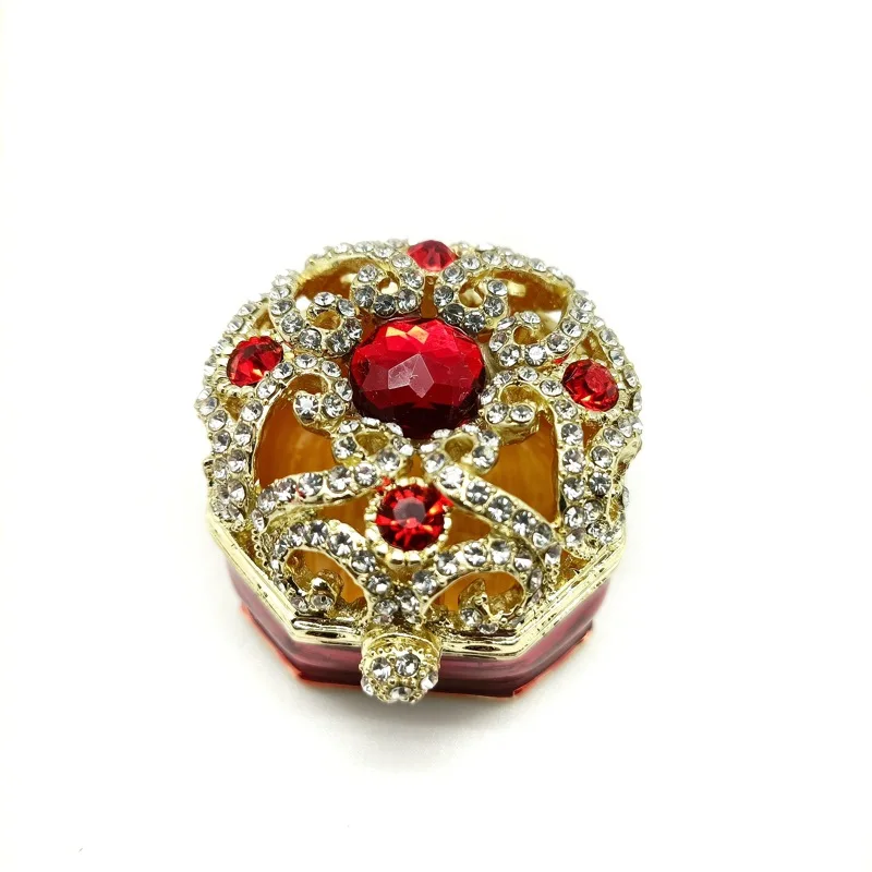 

Gift Hollow Out Diamond Octagonal Ring Storage Box Small Jewelry Decoration Small Gift Wholesale Home Accessories