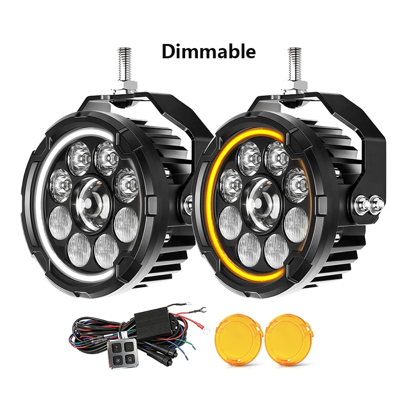 

2025 мотоциклетные вспомогательные противотуманные фары дальнего ближнего света янтарного цвета DRL светодиодные прожекторы для BMW R 1200 GS LC Adventure 2014-2018