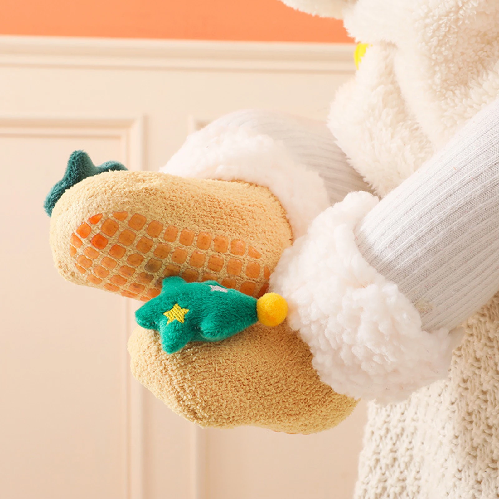 Детские рождественские носки нескользящие для пола мальчиков и девочек детские