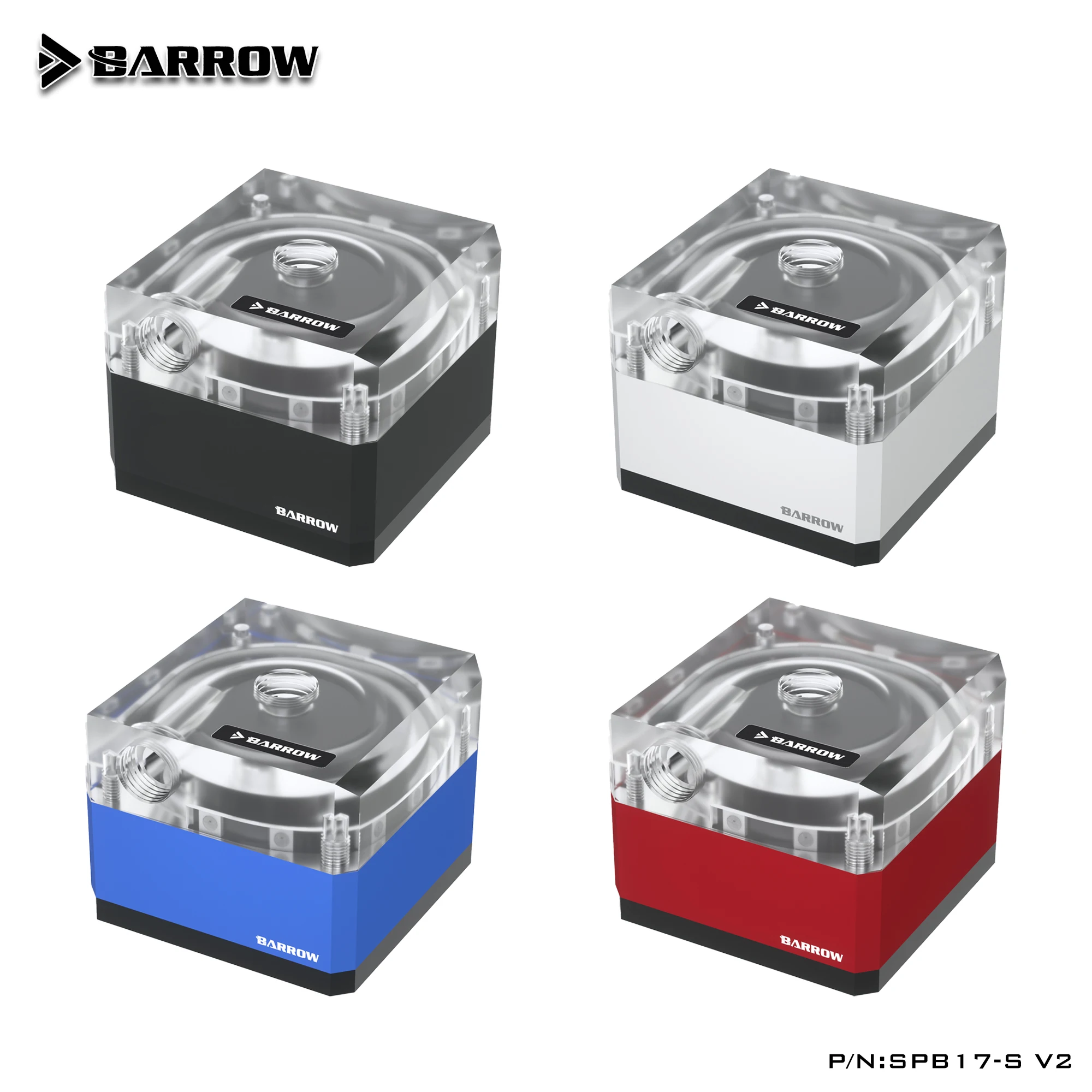 Barrow SPB17-S V2,17W насосы с ШИМ, LRC 2,0, DDC Series, металлический корпус, ручной и PWM насос водяного охлаждения с контролем скорости