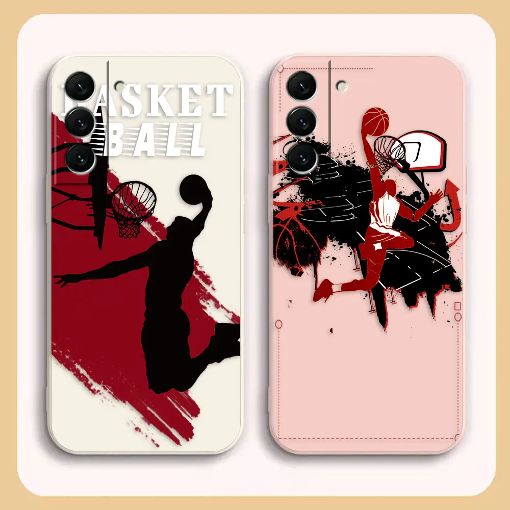 

Caricature Painted Basketball Case For Samsung Galaxy S23 S22 S21 S20 FE S11E S10 S10E S9 S30 Ultra Plus 4G 5G Case Funda Shell