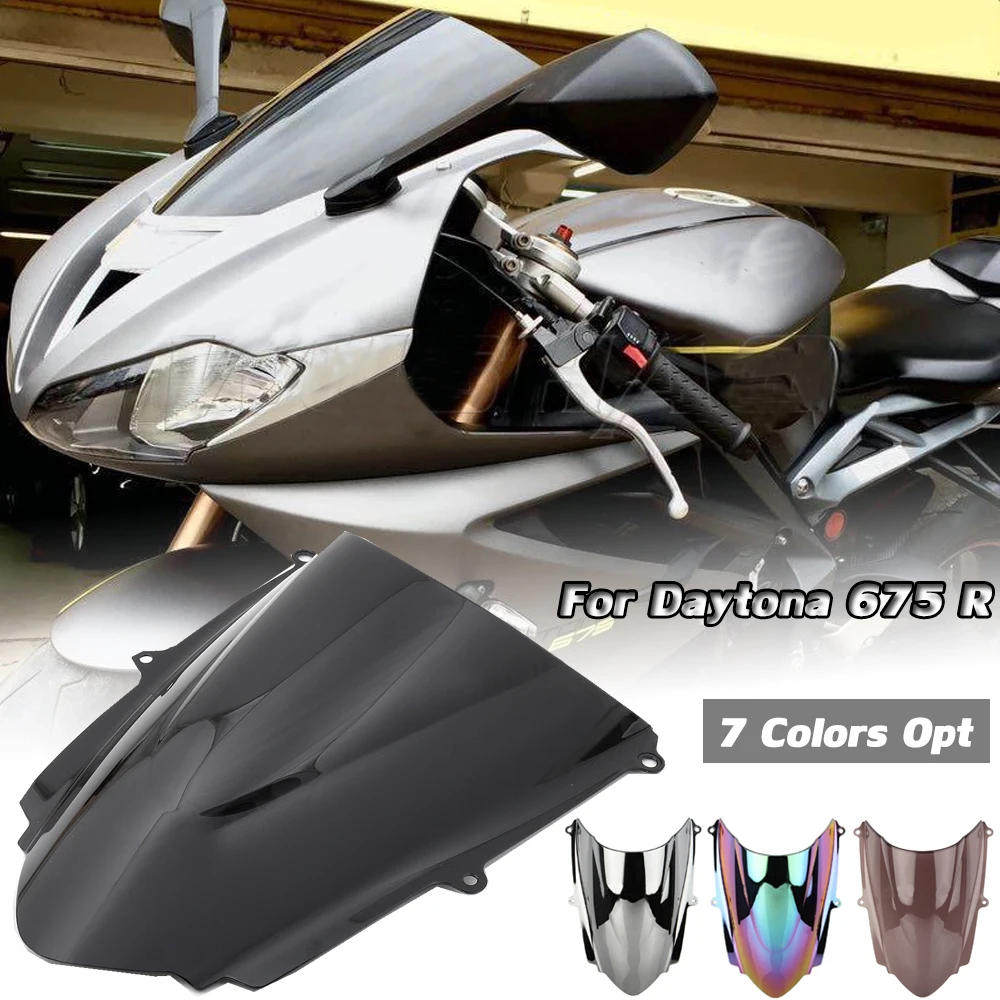 

Ветровое стекло для мотогонок, ветровое стекло для Triumph Daytona 675 R 675R 2013 2014 2015 2016 2017, двойной пузырь, новинка