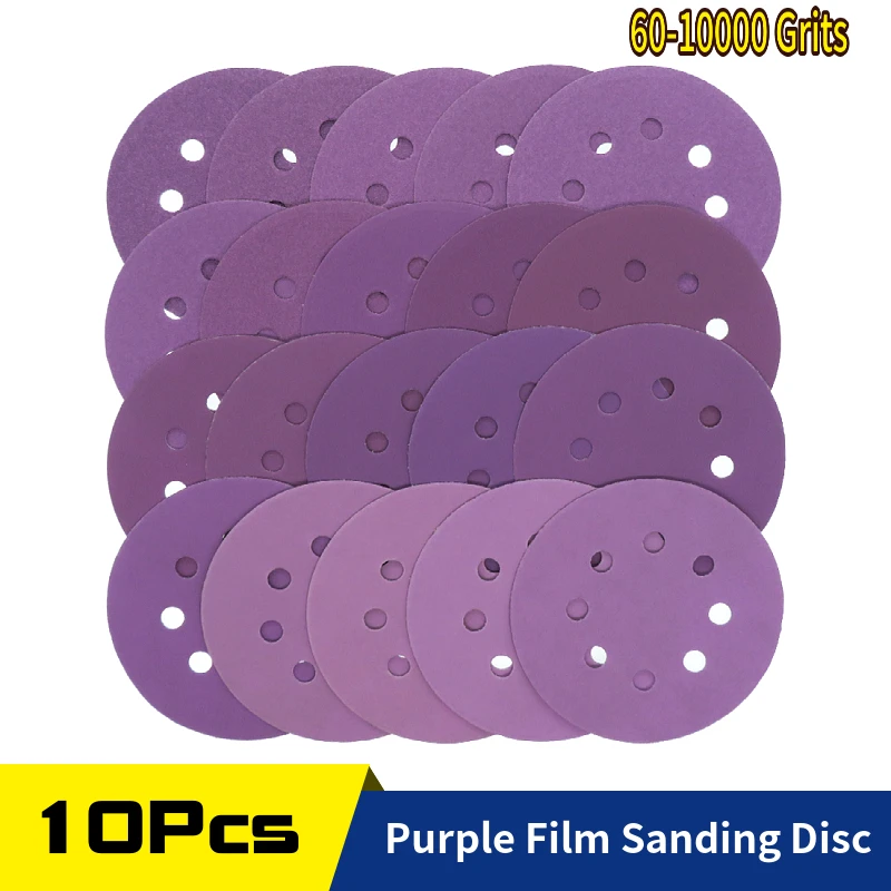 

5 Inch Sanding disc Hook Loop 60-10000 Grit Sandpaper Aluminum for Wood Furniture Finishing,Metal Grinding,Automotive Polishing