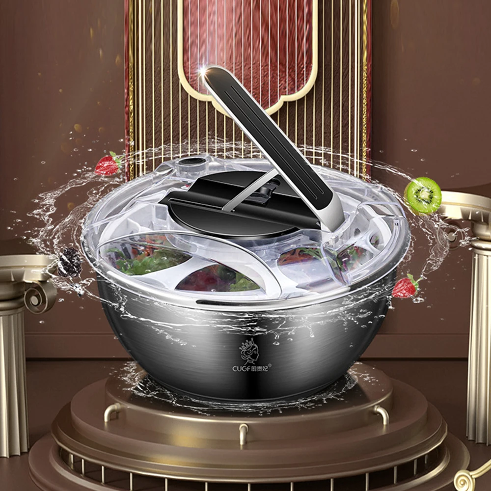 Антигидратор для овощей из нержавеющей стали Спиннер салата корзина слива