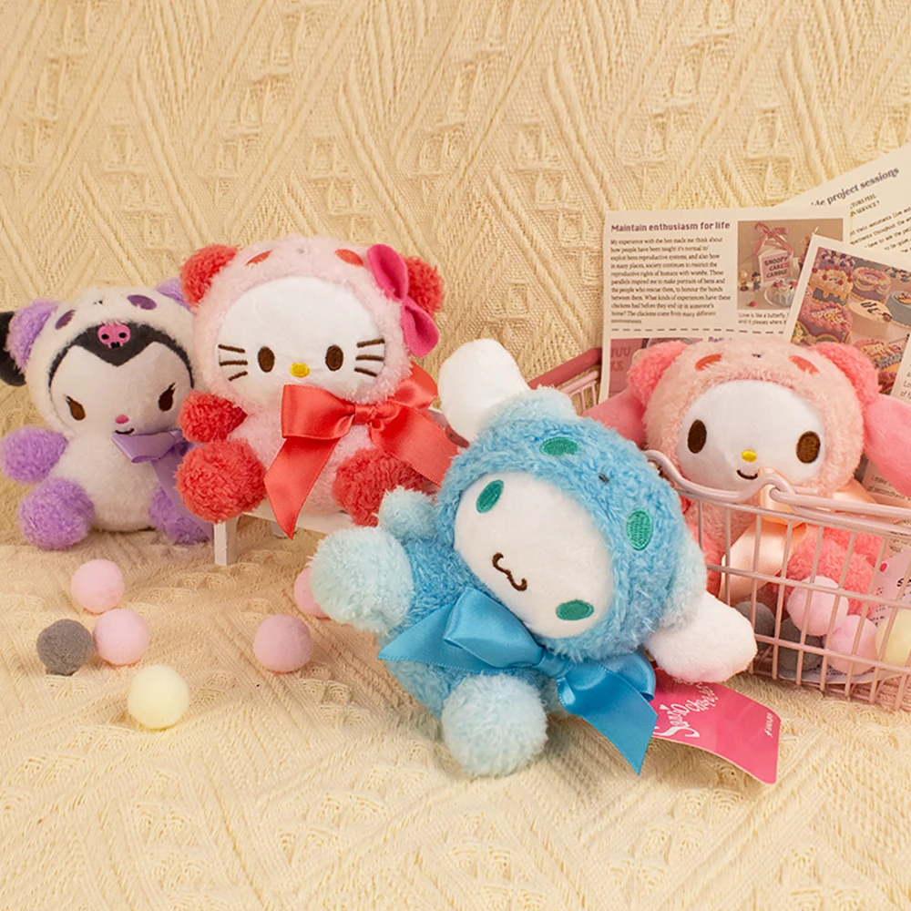

Sanrio Plush Keychain Hello Kitty Kuromi Mymelody Plushie Keychain Doll Small Pendant Soft Anime Cartoon Doll Girl&Child Gifts