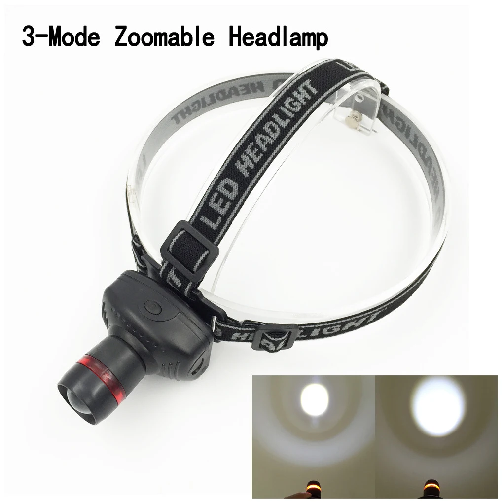 

Фонарь налобный светодиодный, телескопический, пластиковый