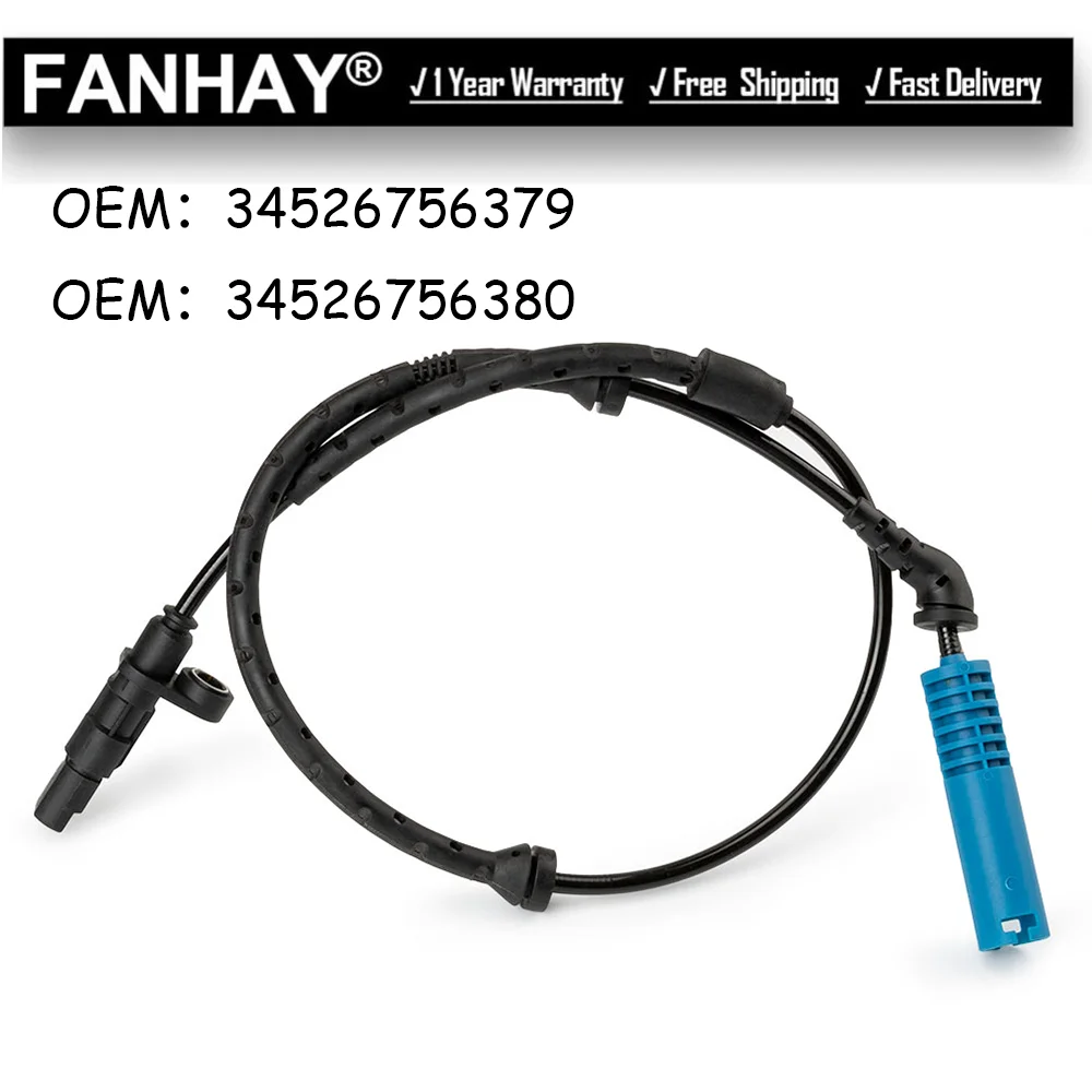 

NEW Front Left Right ABS Wheel Speed Sensor 34526756379 34526752016 For BMW X5 3.0d E53 3.0i 4.4i 4.6is 4.8is 3.0 4.8 2000-2006