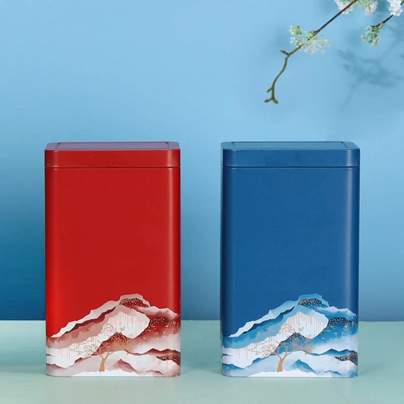 Металлическая жестяная коробка 41XB японский контейнер для чая банка зеленого