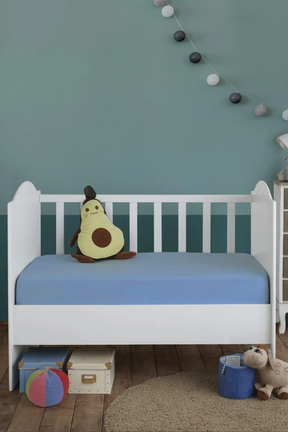

60x120 Lightblue Baby Fitted Combed cotton Bed Sheets 100 Cotton Free Shipping Turkey Wholesale Sale