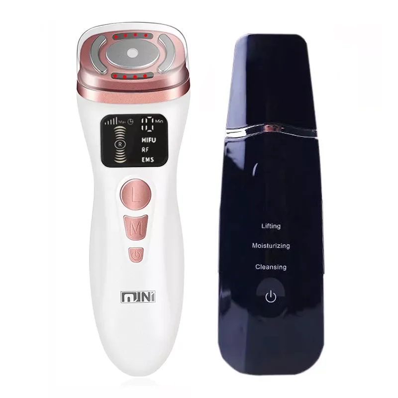 

Mini HIFU Machine EMS Microcurrent RF Radio Frequency Face Lifting Anti Wrinkles Device Beauty LED Light Therapy Skin Care Tools