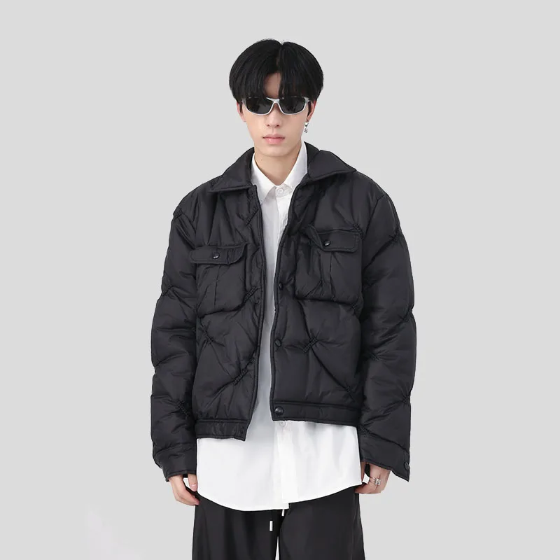 Winter New Men's Korean Loose Cotton Coat Simple Personality Thicken Warmth Premium Parkas Fashion Popular Couple's Jacket Men