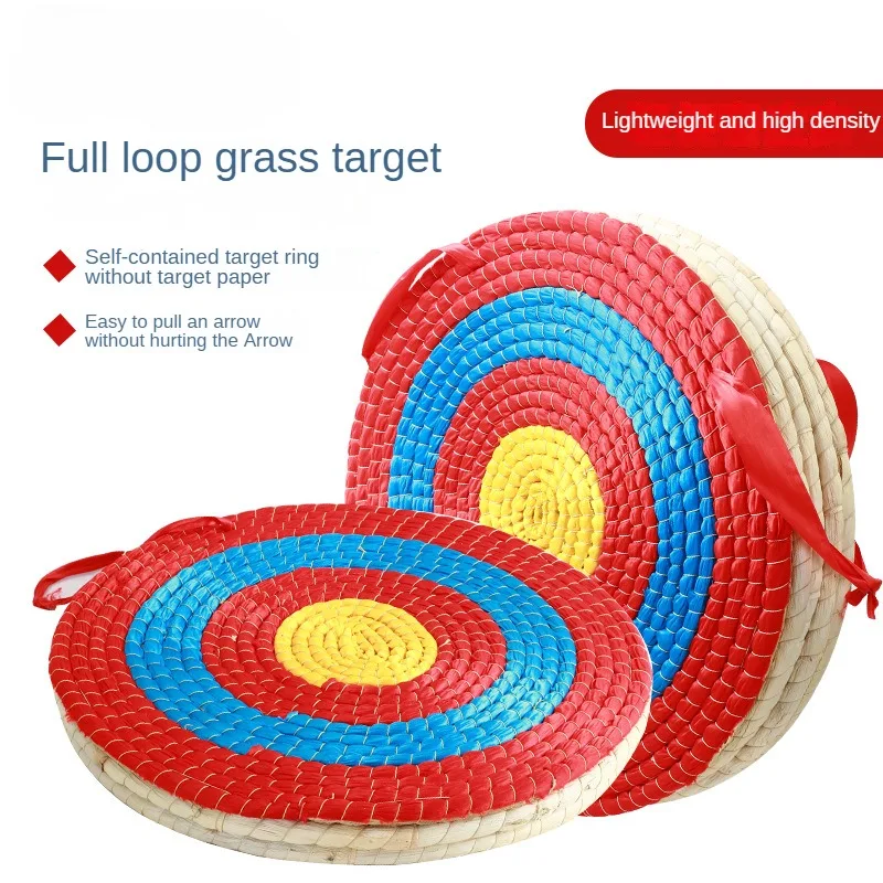 

50*50cm Compound Bow Recurve Bow Straw Shooting Target Handmade Archery Grass Target Shoot Practice Targets Archery Accessories