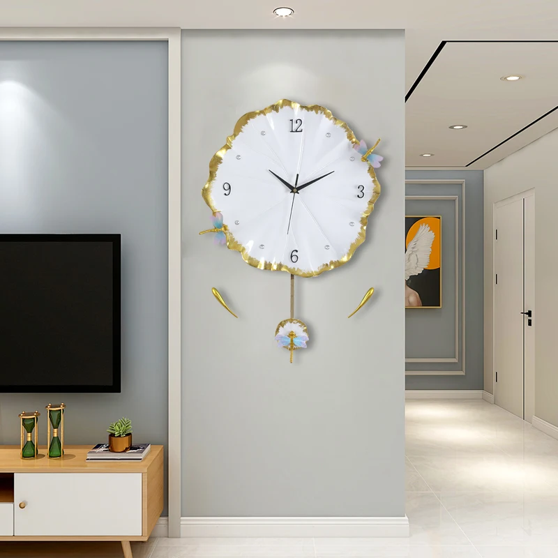 

Quiet Modern Wall Clock Aesthetic Pendulum Pretty Big Battery Wall Clock Needle Living Room Relojes Pared Home Objects OB50GZ