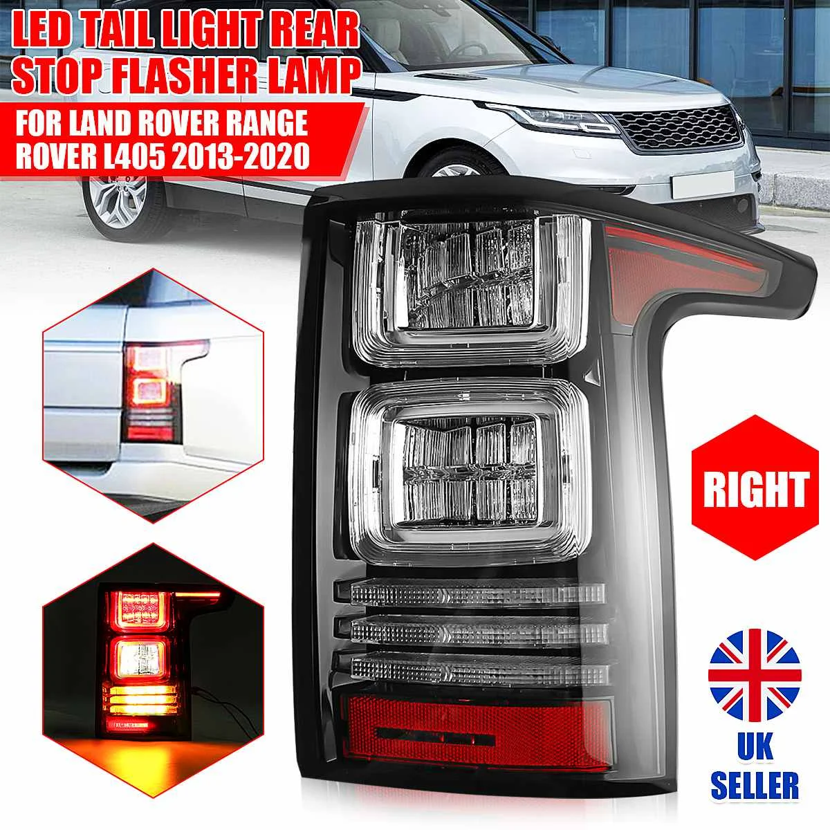 

Правый светодиодный задний фонарь Задний сигнал поворота для Land Rover Range Rover L405 2013 2014 2015 2016 2017 2018 2019 2020