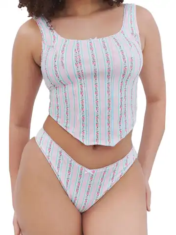 Women 2pcs Bikini Set Summer Sleeveless Square Neck Tank Tops + Bottom Set Swimwear For Women Push Up Bikini 2023