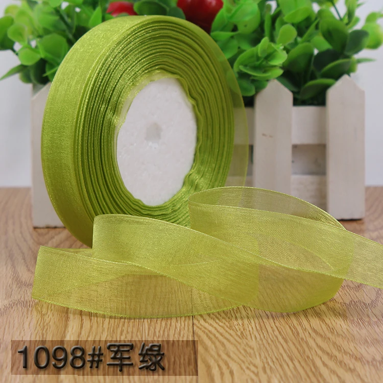 50 ярдов/рулон, ленты из органзы 3/4 дюйма (20 мм)