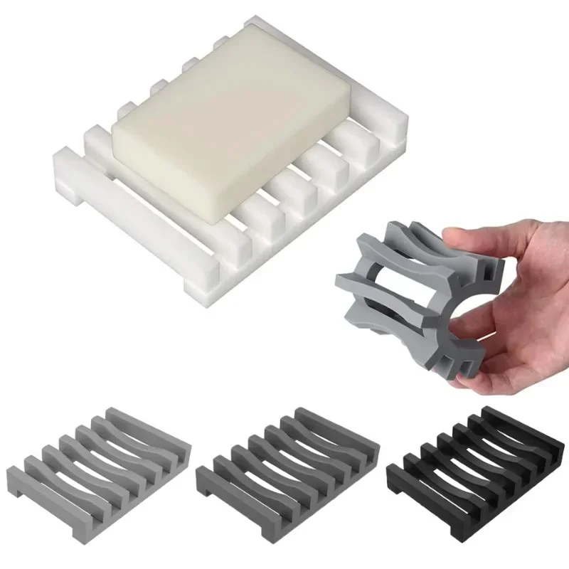 Гибкий силиконовый держатель для мыла полый дизайн бара посуды ванны кухни