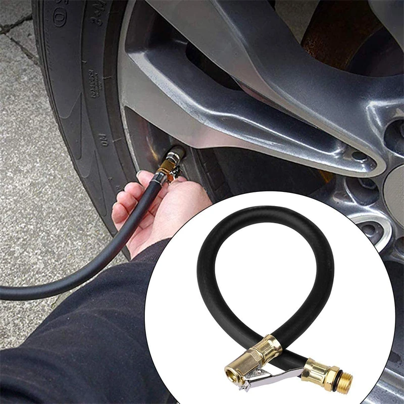 

10/20/30/40cm Bike Motorcycle Car Tire Air Inflator Hose Inflatable Hose Tube Connection Quick Inflation Chuck Locking Air Chuck