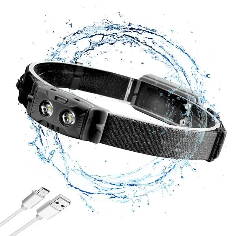 

Mini Rechargeable LED Headlamp Body Motion Sensor Headlight Camping Flashlight Head Light Torch Lamp Camping Supplies