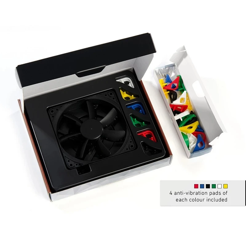 Фото Noctua NF-S12A PWM Chromax.Black.Swap 12V 4PIN PWM тихий вентилятор 12 см компьютерный чехол охлаждающий вентилятор 120 мм для радиатора кулера ЦП №5