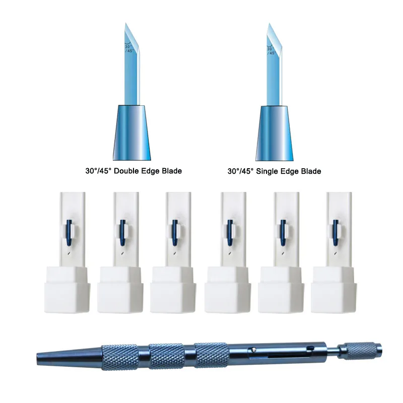 GREATLH Офтальмологическое сапфировое лезвие прозрачное для роноэ 30 45 градусов