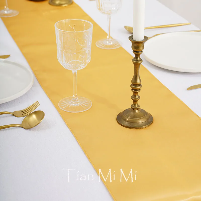 Атласная настольная дорожка Свадебная вечеринка Рождество День рождения