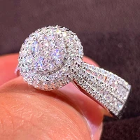 2022 new luxury full aaa cubic zirconia engagement ring for women lady wedding anniversary jewelry gift wholesale