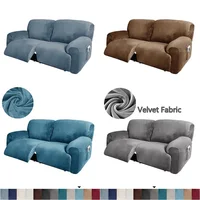 2 Seater XL Recliner Sofa Cover Stretch Velvet Lazy Boy Armchair Cover Sofa Slipcover for Living Room Furniture Protector Covers