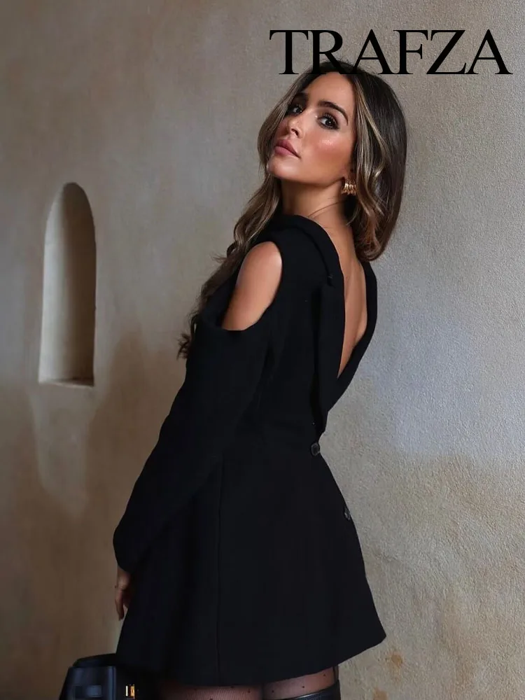 Женское платье-блейзер с длинным рукавом