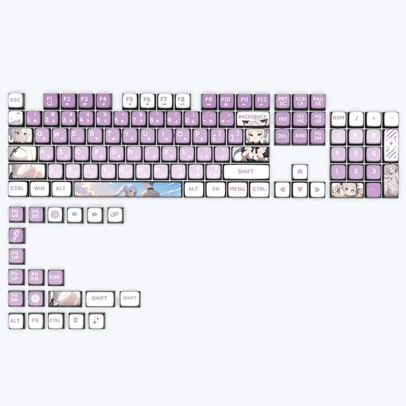 MINISO Kawaii Cinnamoroll Gengar колпачки для клавиш в мультяшном стиле PBT механические MCA очень