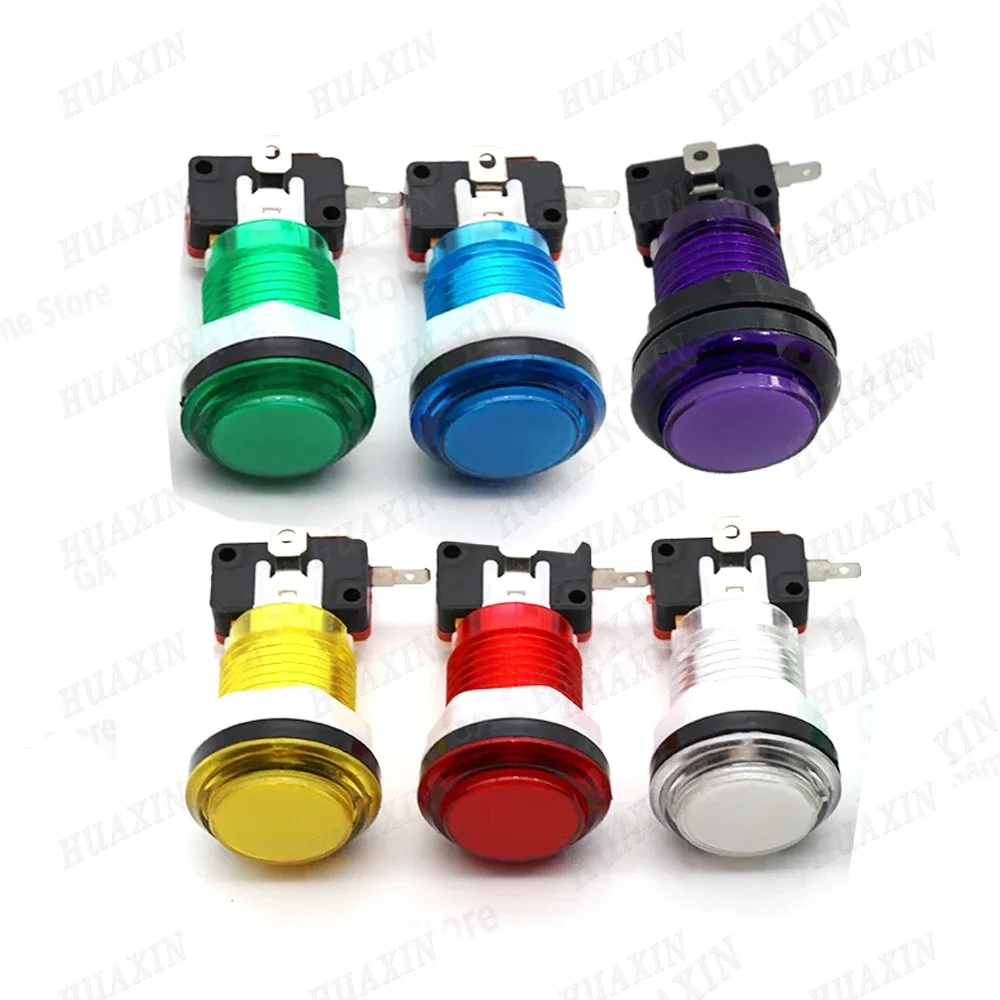 Полностью прозрачная кнопка для аркадных игр 28 мм 12 В 5