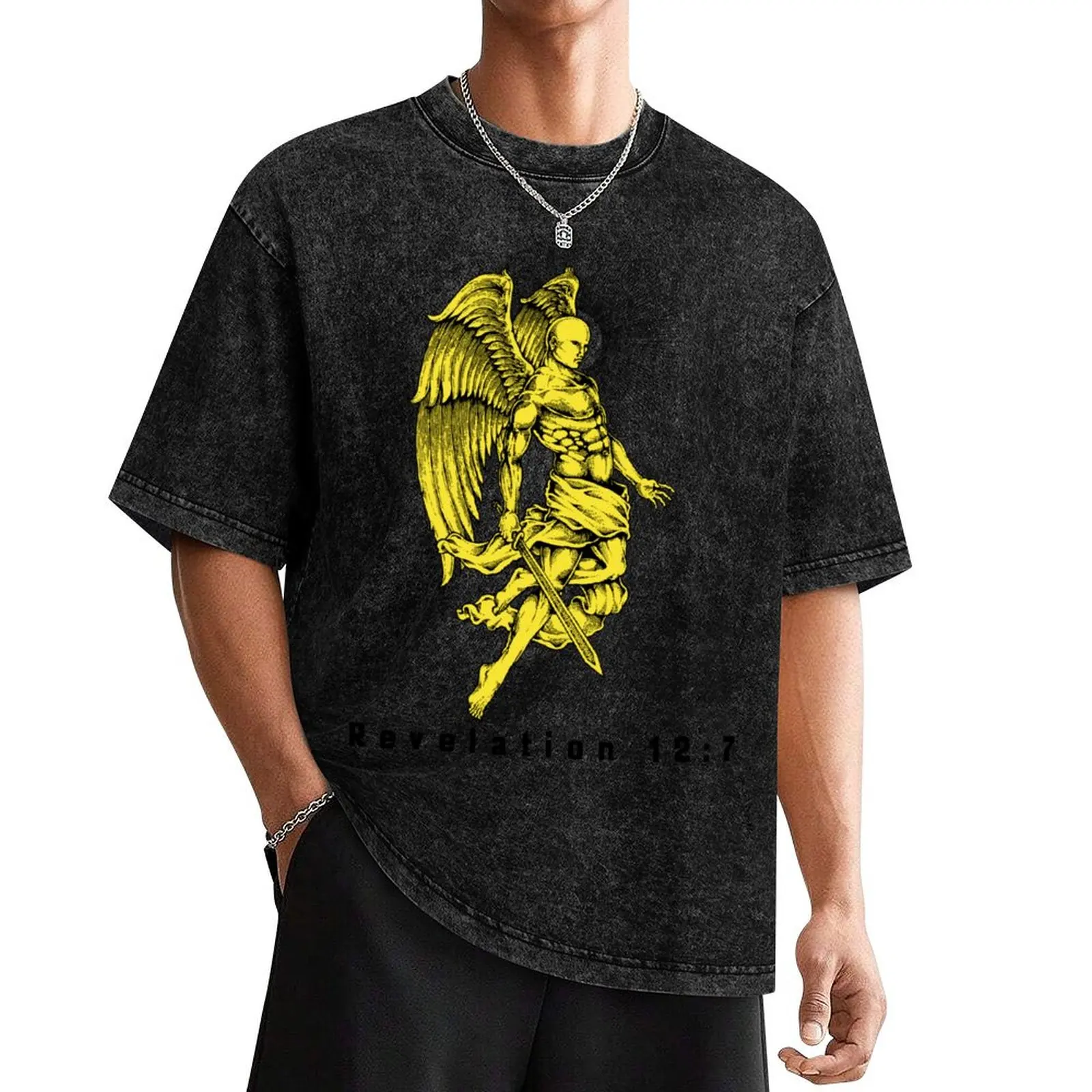 Архангел Михаил. Футболка с рисунком быстросохнущая уличная одежда в стиле хиппи