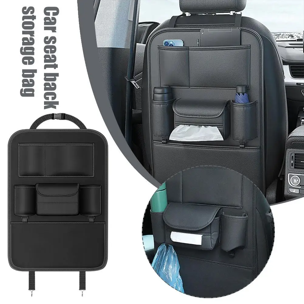 

Органайзер для автомобильного сиденья, многофункциональная сумка из ткани Оксфорд на спинку автомобиля, с несколькими карманами, с держателем для планшета, с защитой для детей, V2P6