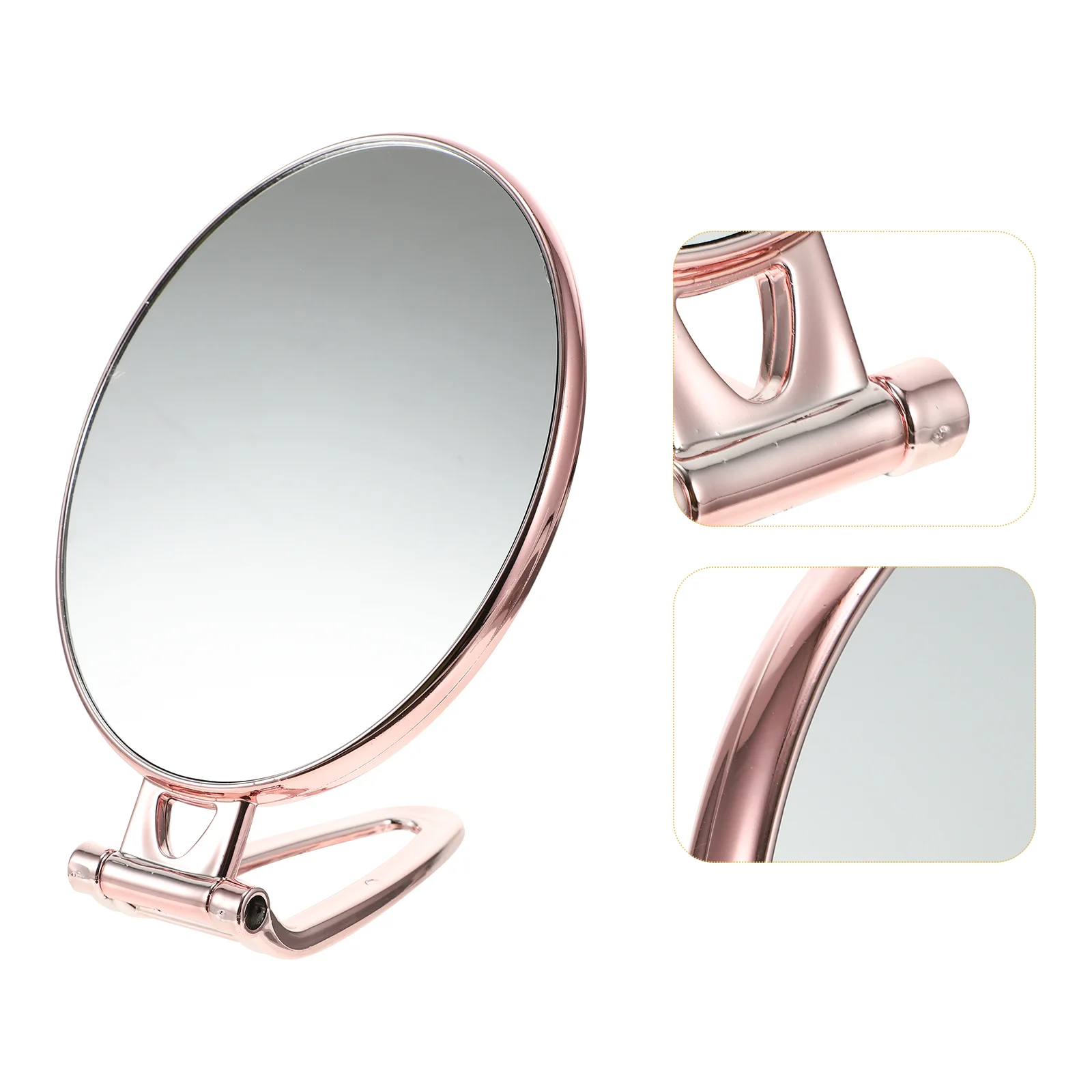 

Vanity Mirror Round Mirrors Pedestal Makeup Magnifying Handle Girl Compact Travel