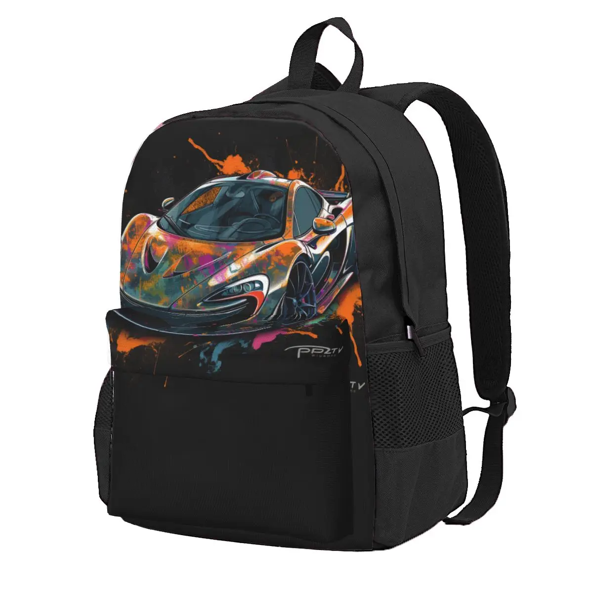 

Powerful Sports Car Backpack Psychadelic Grafitti Travel Backpacks Boy Custom Large High School Bags Aesthetic Rucksack