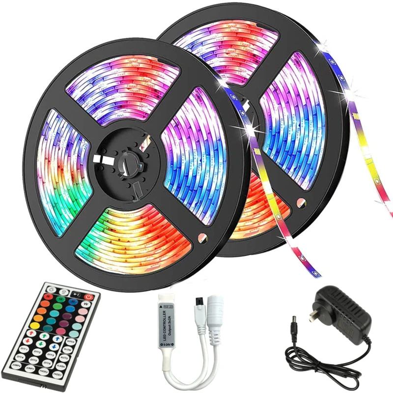 

LED Strip Light 44key Remote Control Luces 12V RGB 5050/2835 Flexible Lamp For Room Fita TV Backlight Tira Festival Party Luz