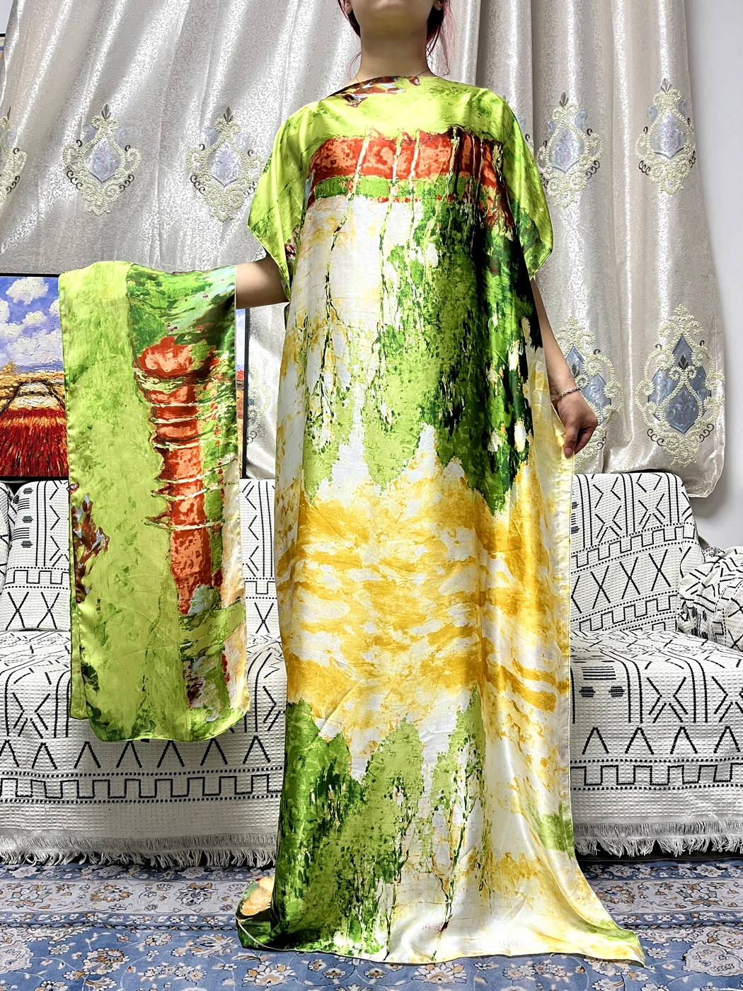 Мусульманские Абайи для женщин модные комплекты с тюрбаном и поясом хиджаб