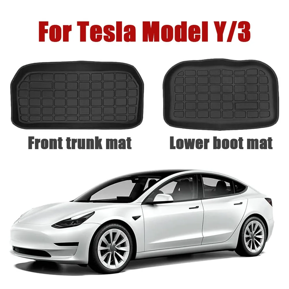 XPE TPE резиновый передний и задний коврик для хранения багажника Tesla Model Y 3 2019-2022 2023