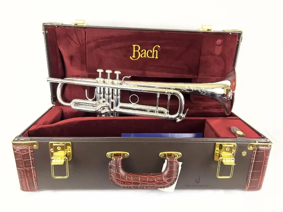 

Bach Stradivarius 190s-43 50th Anniversary Gold Lacquer Trumpet Pipe Bb Flat Instrument Brass Strudents Bb Trompeta